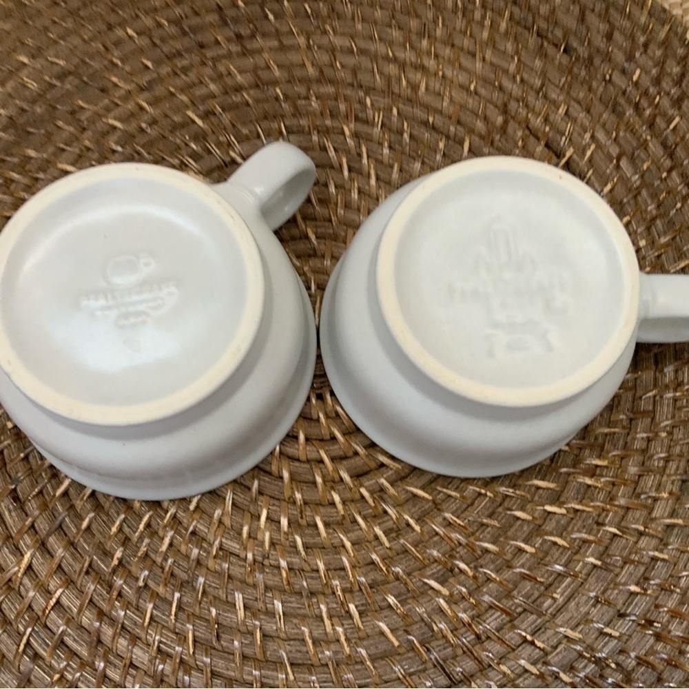 Set of 2 Vintage Pfaltzgraff Drinkware Coffee Cups Folk Art Kitchen Stoneware - Picture 8 of 13